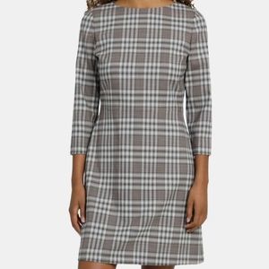 theory plaid shift dress